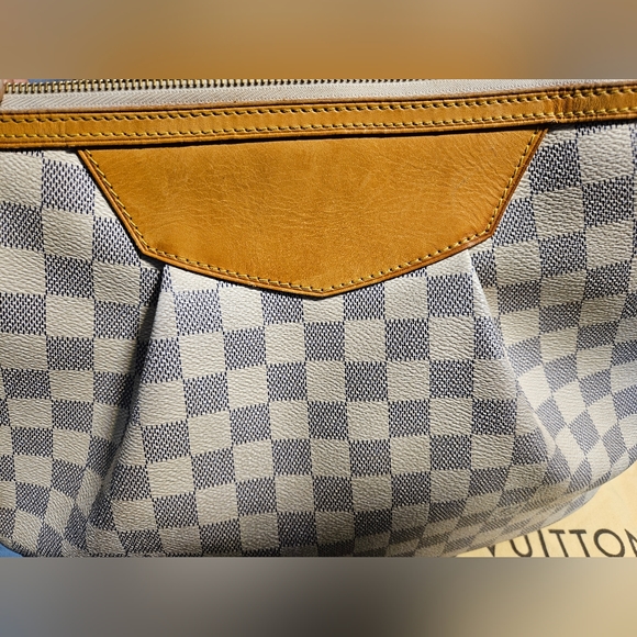 Azur Damier Canvas Siracusa MM - Picture 2 of 9
